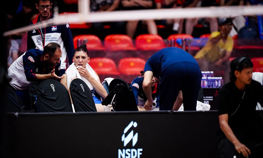 Dr Aleksandrić: “Istegnuće ligamenata, probaćemo da je oporavimo za četvrtfinale”